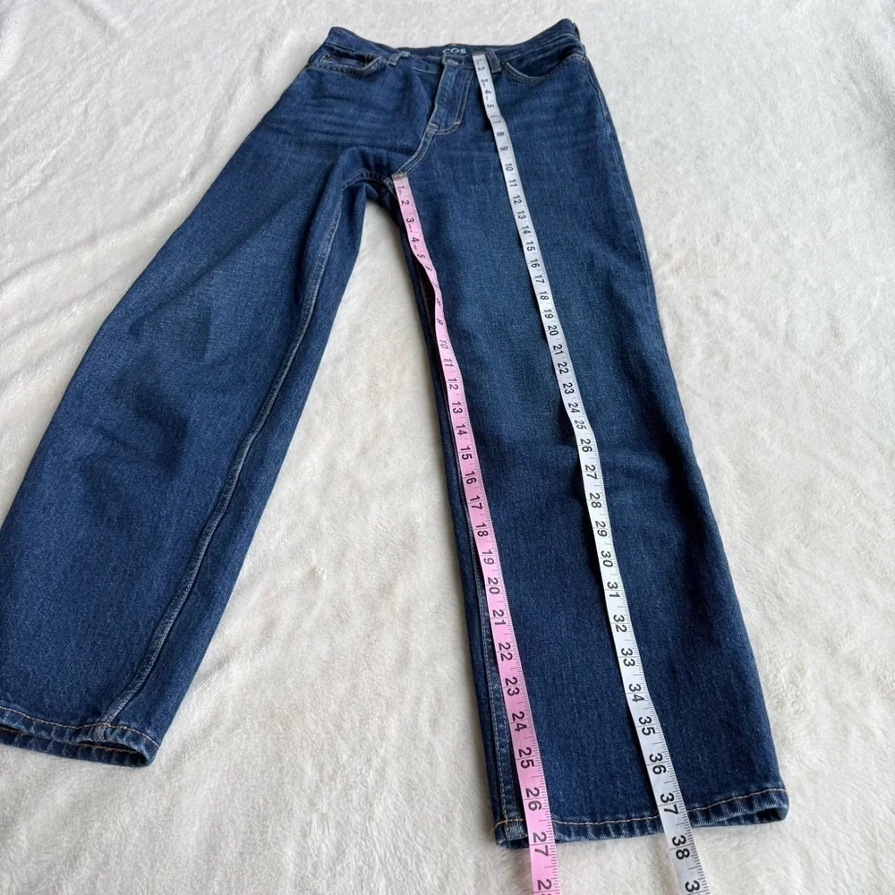 COS Straight Leg High Rise Blue Ankle Jeans 26 x 27